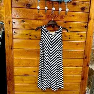 Wishful Park , black and white striped dress. Size Large